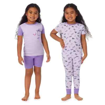 kirkland Kinder 4-teiliges Schlafanzug Pyjama Set Mädchen Alter 8 Kinder Schlafanzug Nachtwäsche