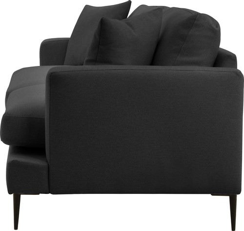 3-Sitzer Sofa schwarz Struktur Cozy Metallbeine - Bild 3 von 7