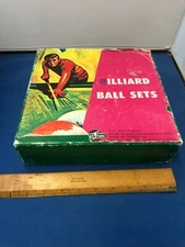 Antique vintage billiard pool ball box high skore