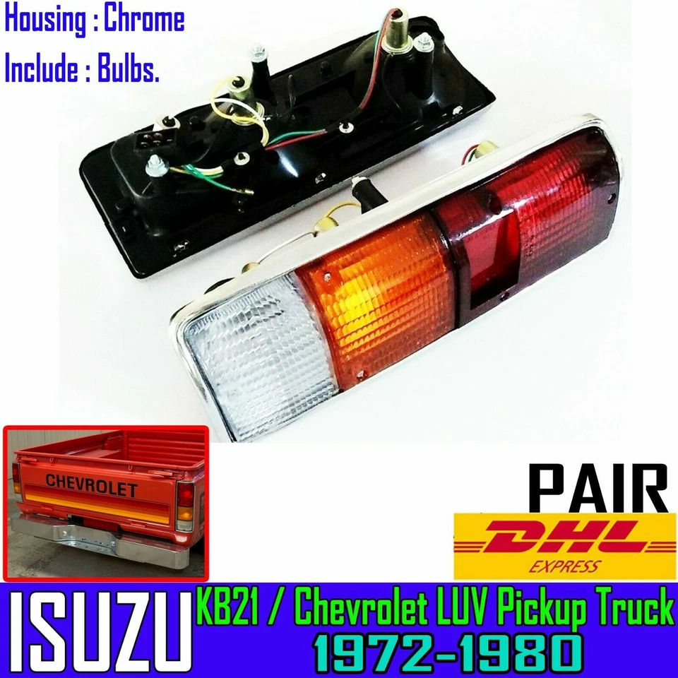 Luz trasera de 2 puertas, espejos retrovisores y sello de resistencia a la intemperie para Chevrolet Chevy LUV 72-80 Foto 4 de 4