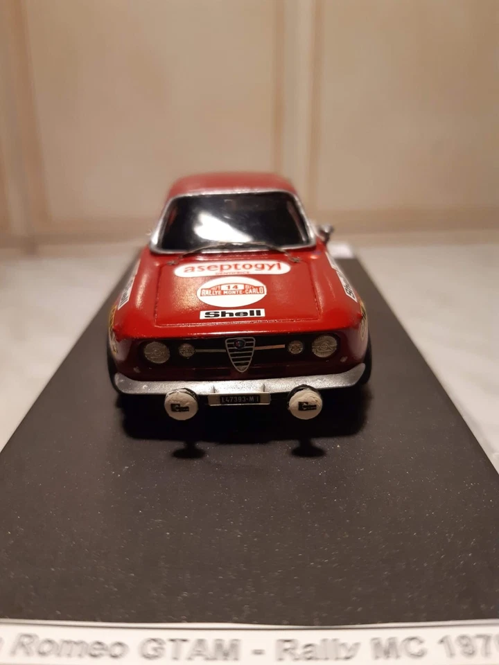 Modello auto rally scala 1:43 MONTATO da Kit  Rally Monte Carlo 1970 con vetrina - Immagine 2 di 4