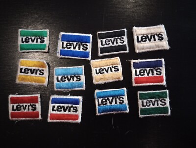 Vintage Levi's Strauss Patches Lot Of 12 Multicolor Levi's Patches 1'' Patch