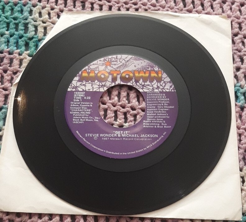 Stevie Wonder & Michael Jackson 45 Get It / Instrumental 1987