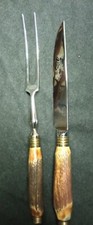  Jagdbesteck 2 tlg. Tranchierbesteck Hirschhorn  echt Chirurgenstahl (Chifa)