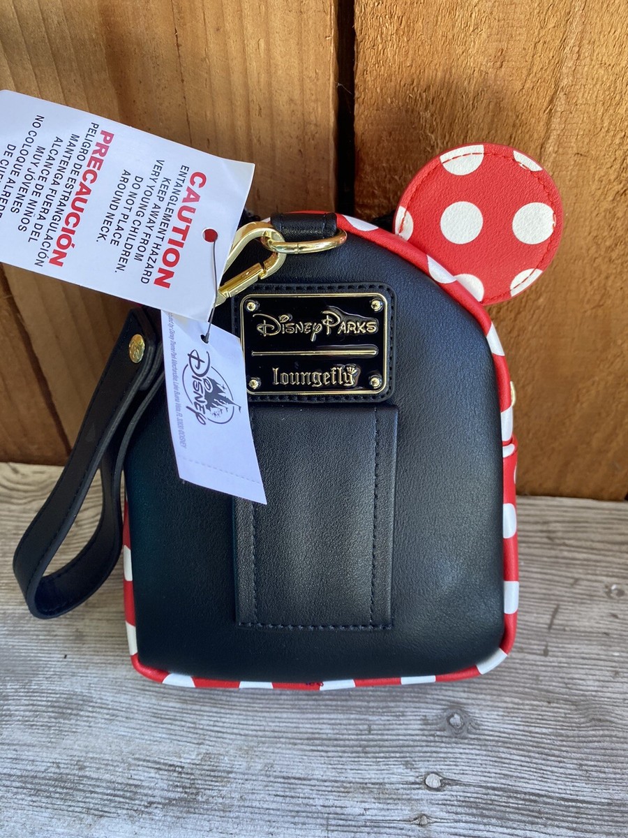 LOUNGEFLY DISNEY MINNIE MOUSE POLKA DOT BLACK SEQUIN WRISTLET BAG Loungefly Disney Minnie Mouse Sequin And Polka Dot Wristlet  main image 3