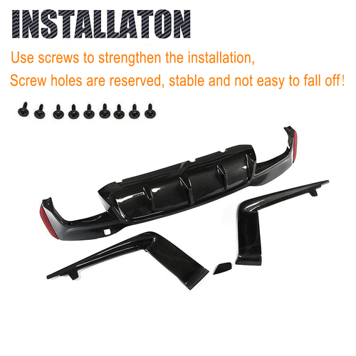Se adapta a BMW G30 G38 M-SPORT carbono difusor trasero difusor trasero aleta divisor - Imagen 10 de 12