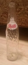 Vintage 16oz (1 Pint) Pepsi cola twist swirl glass bottle