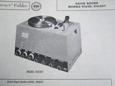 DAVID BOGEN K1630  K1630Y AMPLIFIER AMP PHOTOFACT