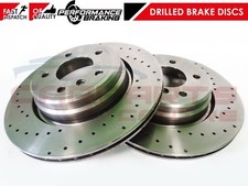 FOR BMW 7 8 SERIES Z8 93-03 REAR PERFORMANCE DRILLED BRAKE DISC DISCS 328mm