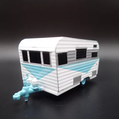 1958 58 SIESTA TRAVEL TRAILER CAMPER RARE 1:64 SCALE DIORAMA DIECAST MODEL CAR