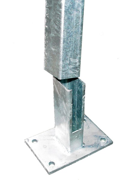 20X AufschraubhüLse 40X60 Mm DüBel-Adapter Pfosten Doppelstabmatten FußPlatte-image