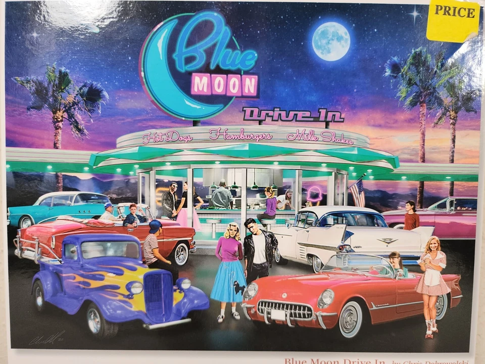 Lote 3 1000 Piezas Rompecabezas Blue Moon Dine In, Washington DC y Olor Coche Nuevo Foto 3 de 4