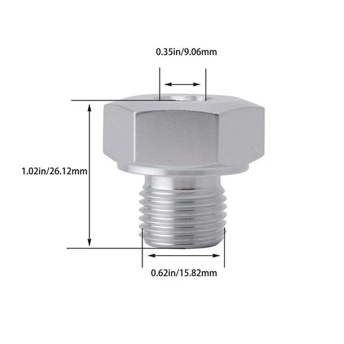 2pc Oil Pressure Sensor Adapter For LS Engine Swap Male M16x1.5 Female 1/8 NPT - Picture 7 of 7