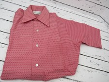 NEW Vtg Van Heusen Century Baron Vanopress Shirt Half Sleeve Tapered Hem 14.2