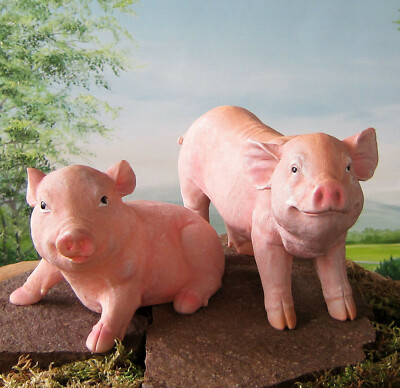 Sitzendes o. stehendes Schwein Eber Sau Figur Deko Garten Glücksschwein Ferkel