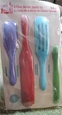 Mad Hungry 4 Piece Spurtle Cooking Set Multi Color Silicone Spatulas