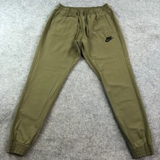 Nike Youth Boys Jogger Pants Large Olive Green Athleisure Sportswear Drawstring