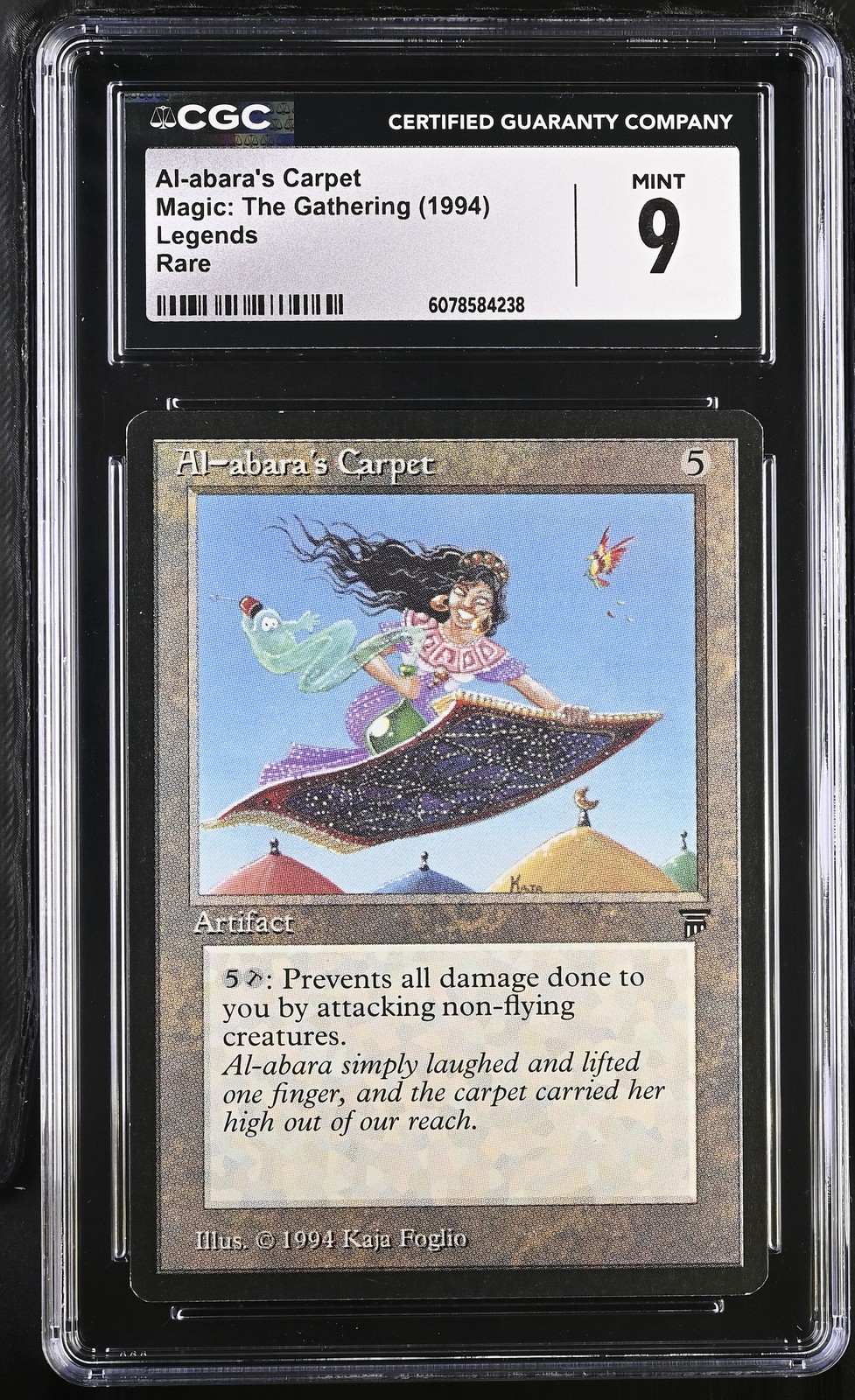 MTG Al-Abara's Carpet Legends CGC 9 Mint Vintage Graded Magic the Gathering