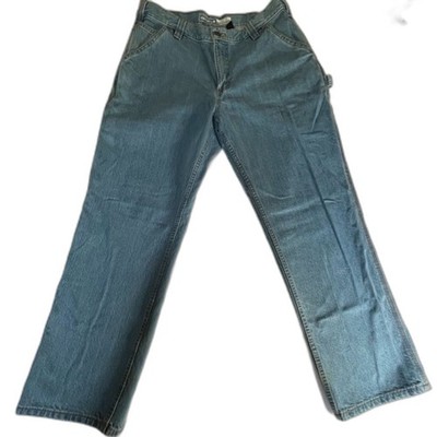 Carhartt Dungaree Denim 34X30 Men's Loose Fit Straight Leg Work Jeans