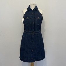 Denim Halterneck Shirt Dress Size 8-10 Future Collectives