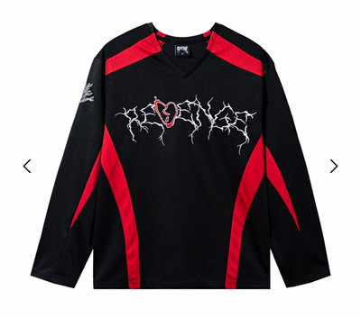 XXX TENTACION x Revenge Broken Heart 17 Moto Jersey Black/Red Size XL 