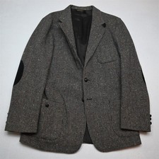 Vtg USA Made 36S Brown Nailshead Wool Tweed Soft Shoulder Blazer Sport Coat