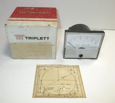 Triplett Model 220-G 0-5 DC Volts 2-3/4" x 2-1/2" Panel Meter In Box