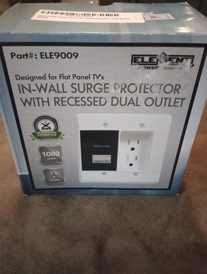 Element-Hz  1080 Joules In-Wall Surge Protector w/ Recessed Dual Outlet