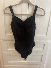 Wear Moi Women  s Leotard, Black, Size Large, Pinch In Bust