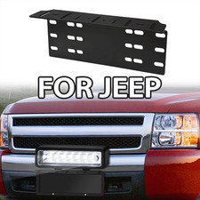 For Jeep Front Bumper Led Light License Plate Holder Frame Mounting Bracket For Jeep Front Bumper Led Light License Plate Holder Frame Mounting Bracket