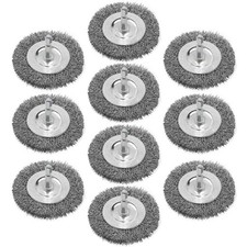 4" Wire Brush Cup Set, 10pcs Coarse Steel Wheel Brushes for Drill, Rust & Paint