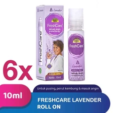 6 x 10ml FreshCare Roll On Medicated Oil (Lavender) FREE SHIPPING