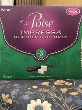 Poise Impressa Bladder Supports Size 3 New 10 Count 2018