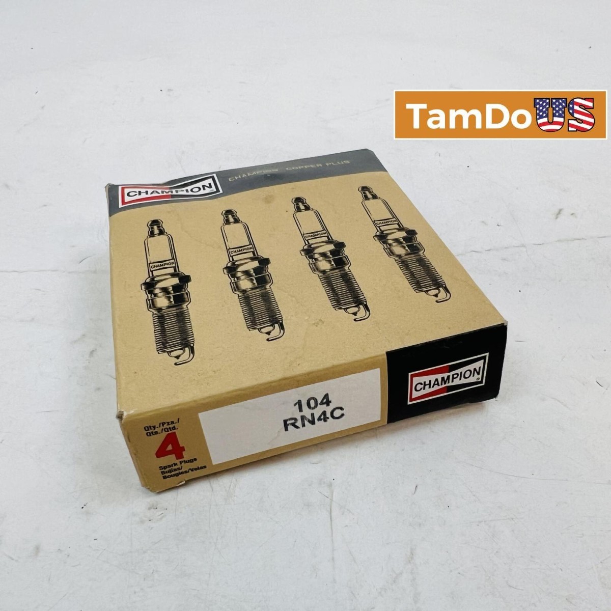 Champion 104 Copper Plus Spark Plug RN4C - 4 Pack