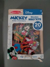 Melissa Doug Mickey and Friends Wooden Magnets 20 pieces Read Description