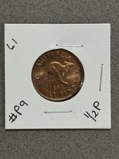 📘1961 LOVELY AUSTRALIAN BRONZE📘HALF PENNY COIN LUSTRE QUEEN ELIZABETH II #P9📘