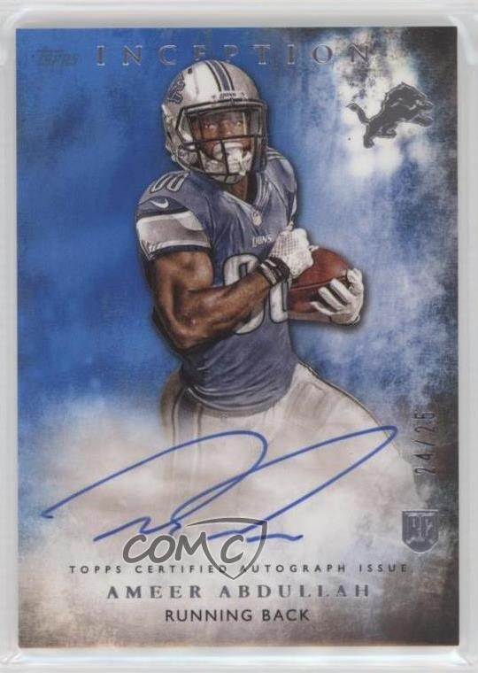 Ameer Abdullah Topps Inception Rookie Autographs #RA16 Blue