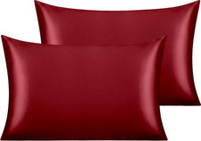 2 Pack Satin Queen Pillowcases for Hair and Skin, Luxurious and Silky Pillow Cas