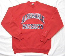 Vtg 90's Albemarle Patriots High Crewneck Sweatshirt Sz L (Made in USA) M395