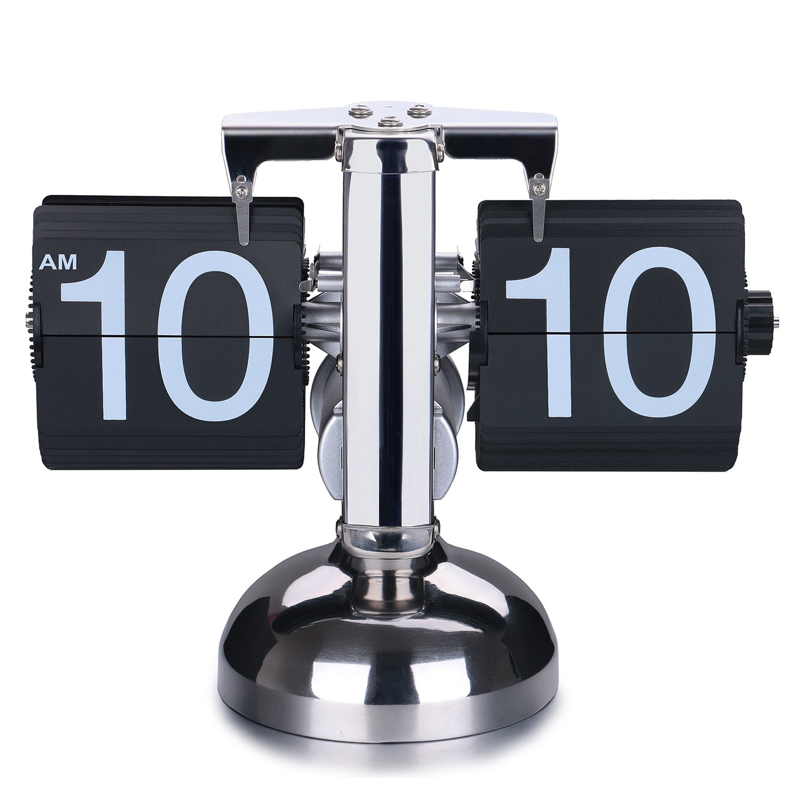 Digital Flip Down Clock -Battery Powered Internal Gear Operated Clock for Off...