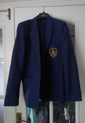 Unisex dunkelblauer Schulblazer für St Gregory High School, Gr. 36 (Brustumfang)