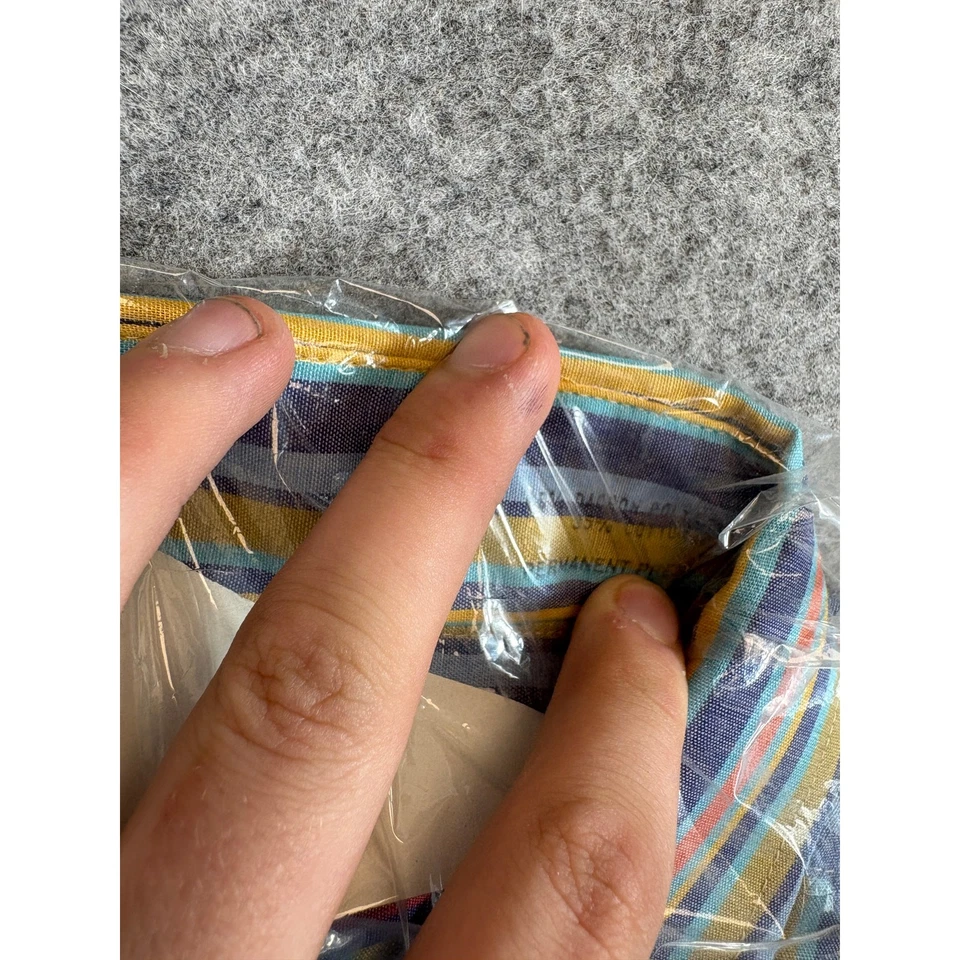 Camisa de vestir a rayas Mansfield Marshall Field & Company de colección años 80 para hombre talla 15 nueva con etiquetas Foto 4 de 4