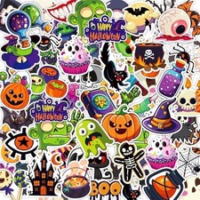 Halloween Stickers Pumpkin Bat Spider Party Decorations