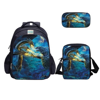 Monster Dragon Backpack and Lunch Bag Set for Boys, School Backpacks Shoulder...
