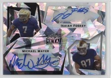 2023 Leaf Metal Dual Silver Crystals /5 Isaiah Foskey Michael Mayer Auto rf2