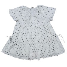 Madewell White with Black Polka Dots Cotton-Linen Lorelei Mini Dress. Sz. XXL