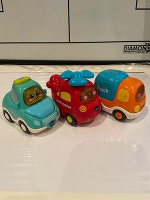 VTech Toot Toot Fahrer Fahrzeuge x3 (Auto/LKW/Hubschrauber) getestet & funktionsfähig