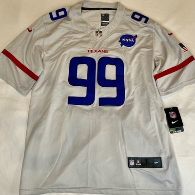 Nike Houston Texans JJ Watt 99 On Field Jersey Space Grey Nasa Edition Mens L