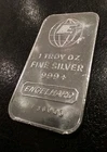 Engelhard 1 Troy Ounce .999 Fine Silver Bar Serial # FF 36046 United States