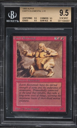 MTG Magic Alpha Earth Elemental BGS 9.5 QUAD+ Gem Mint (Pop 3)
